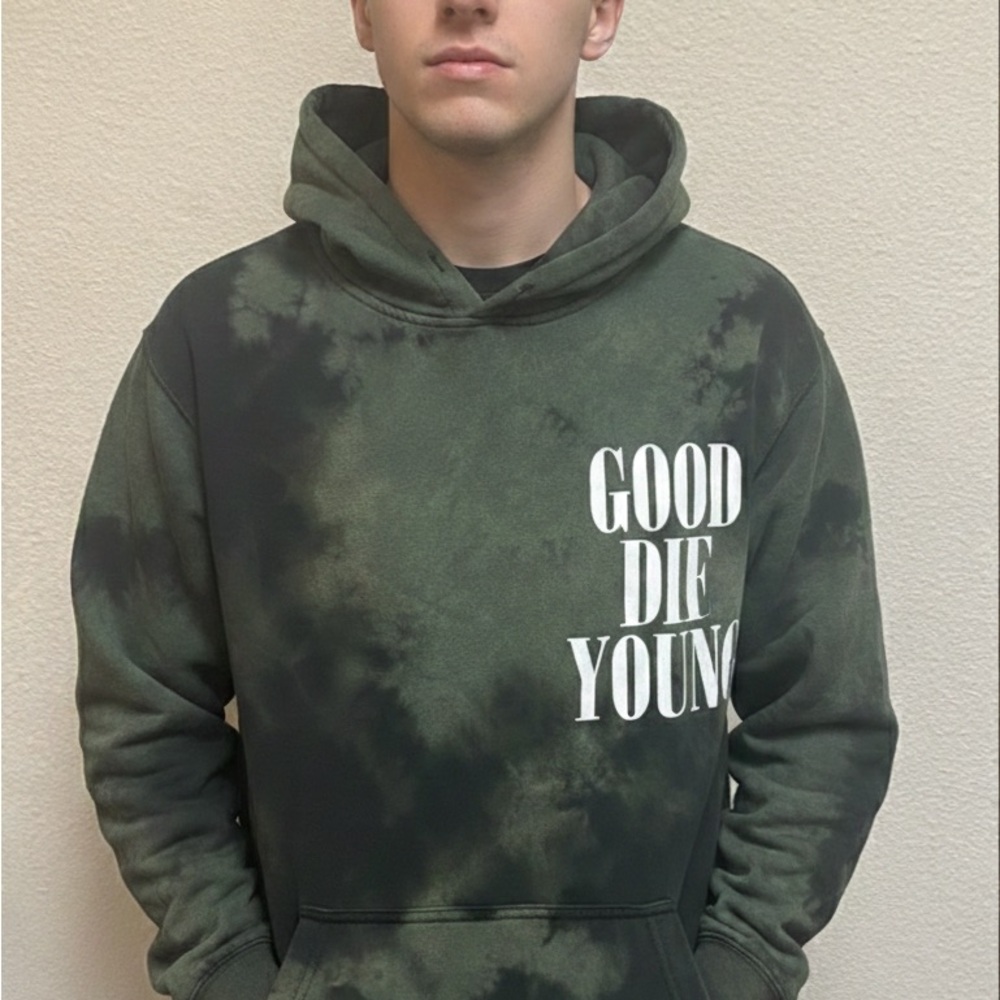 Good Die Young green Tie-Dye Hoodie